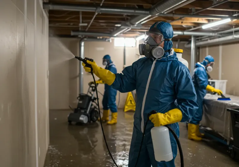 Basement Sanitization and Antimicrobial Treatment process in Ettrick, VA